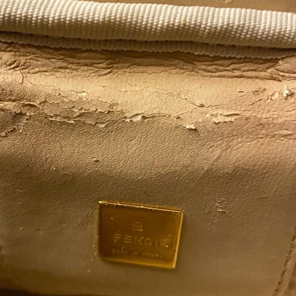 AUTHENTIC Fendi black and brown INFINITY ZUCCA BAG/Pouch measures 6x4 - Picture 8 of 11